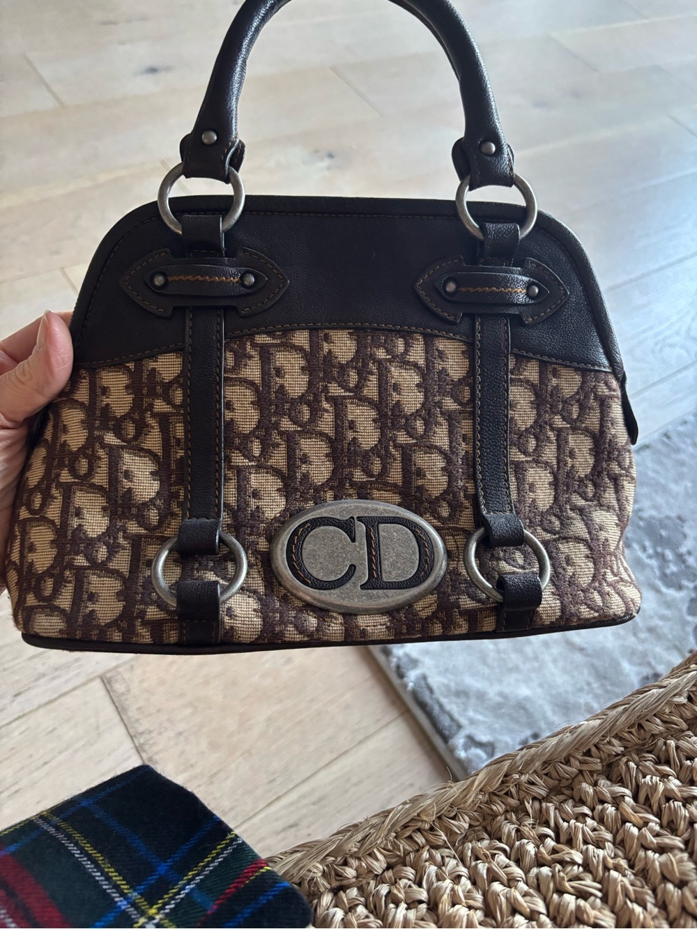 Dior Brown & Tan Monogram with CD Plaque